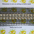 Crystal rhinestone mesh for dress sew on rhinestone banding